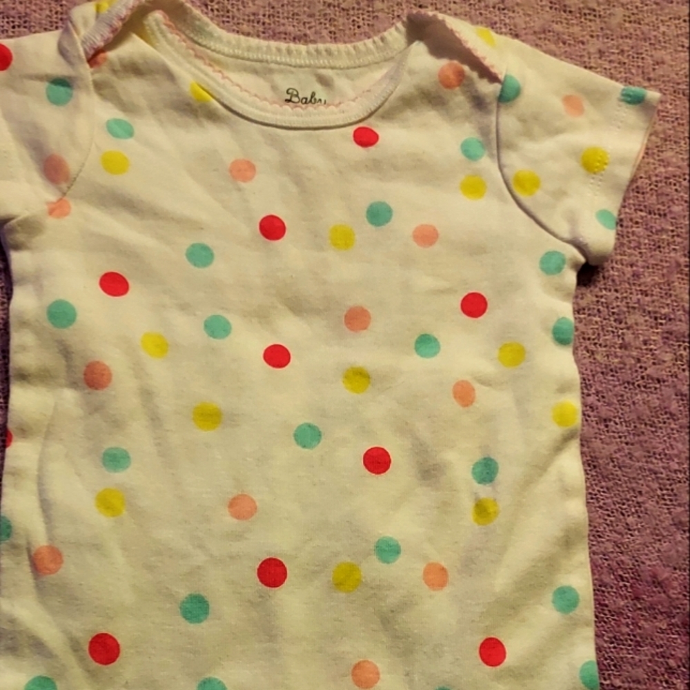 Members Mark polka dot bodysuit 3-6 mos